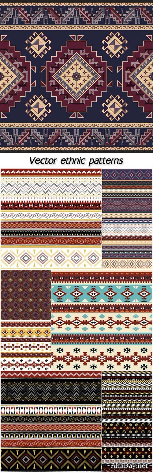 Vector background with ethnic patterns