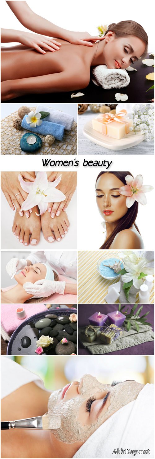Spa background women in a beauty salon