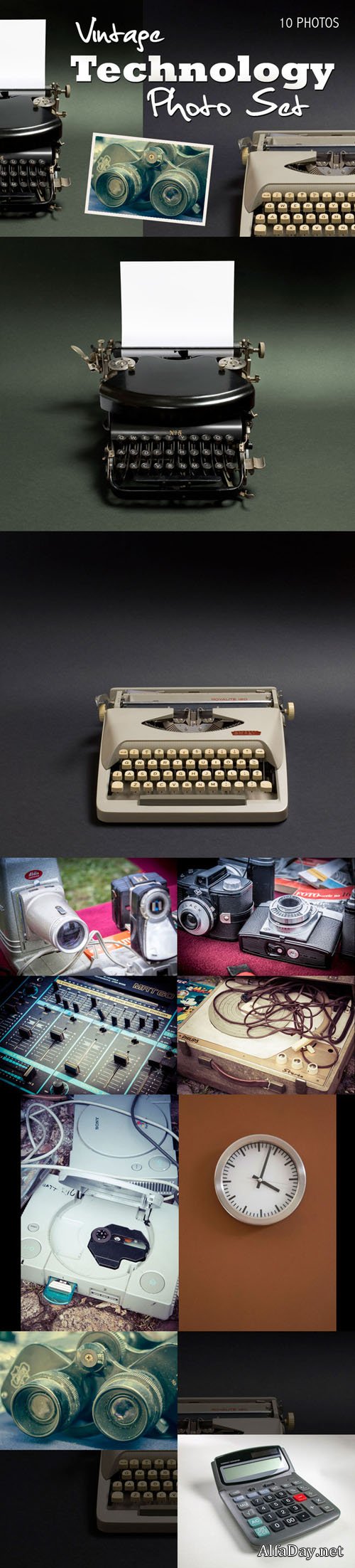 Vintage Technology Photo Set - Creativemarket 53033