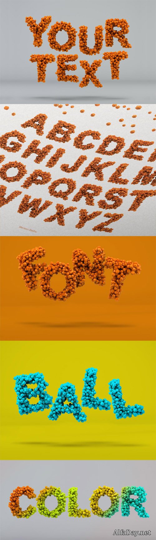 3D Shape Lettering	Template