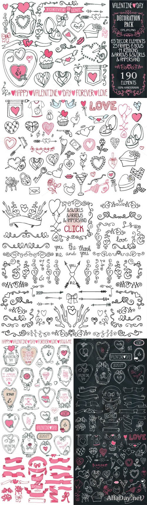 Big Valentines' Day Decoration Kit 1 - Creativemarket 157175