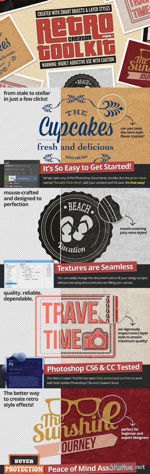 Retro Creator Tool Kit - Volume 1 - Creativemarket 56396