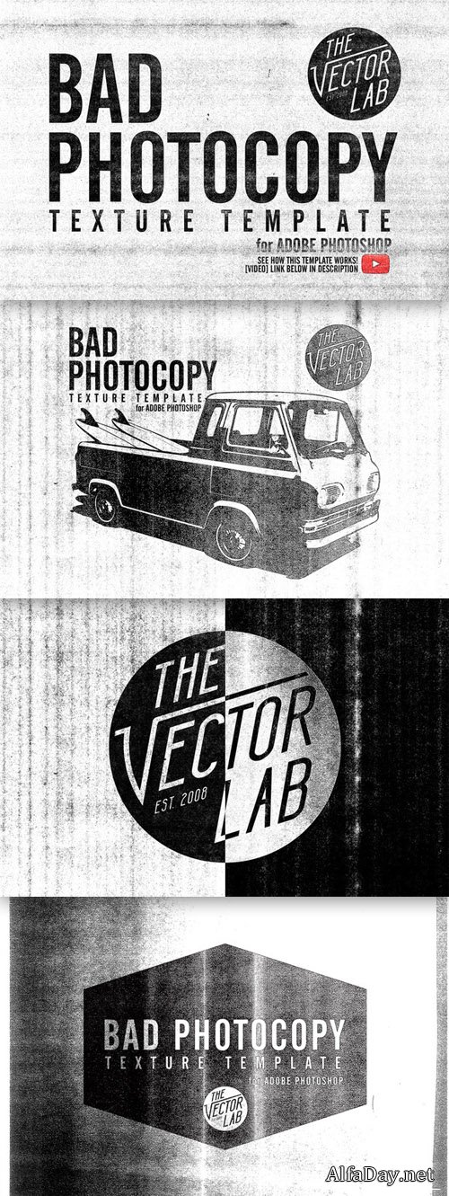 Bad PhotoCopy Texture Template - Creativemarket 64168