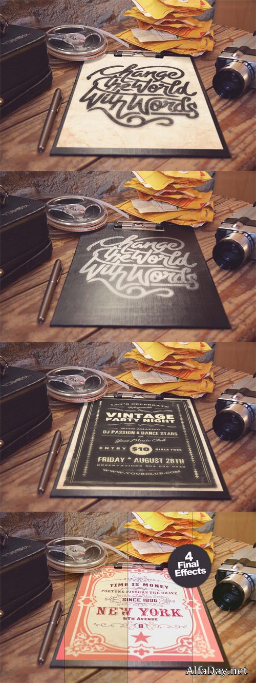 Vintage Folder Mockup