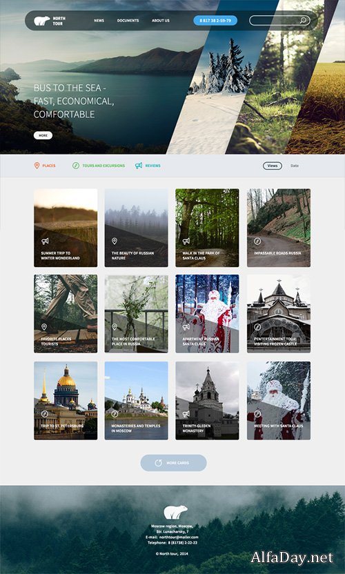 North tour - PSD Templates - Creativemarket 66454