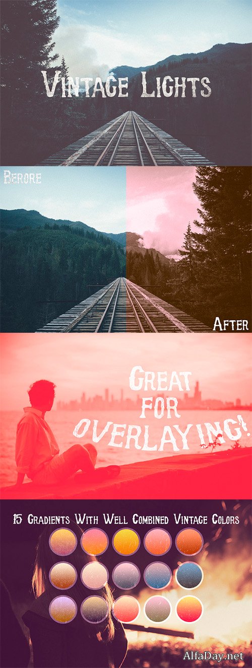 "Vintage Lights" Gradients - Creativemarket 143867