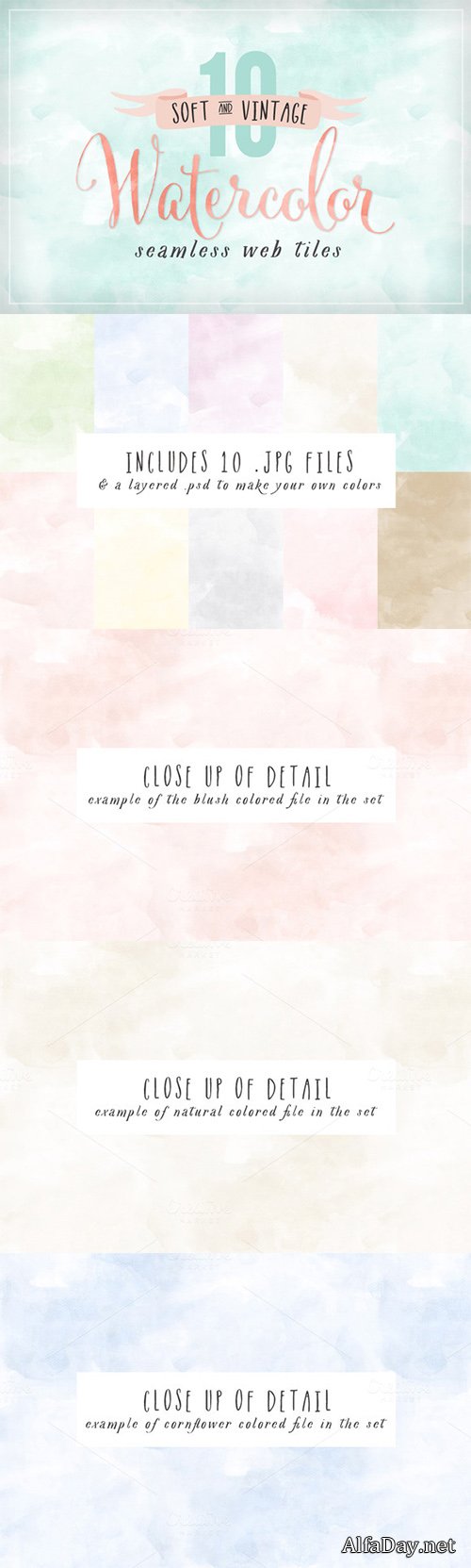Watercolor Seamless Web Textures - Creativemarket 54794