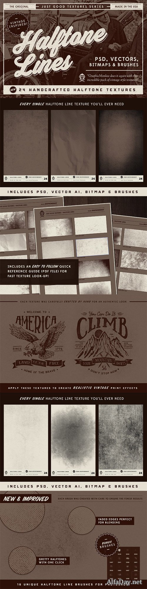 Just Good Textures - Halftone Lines - Creativemarket 367596