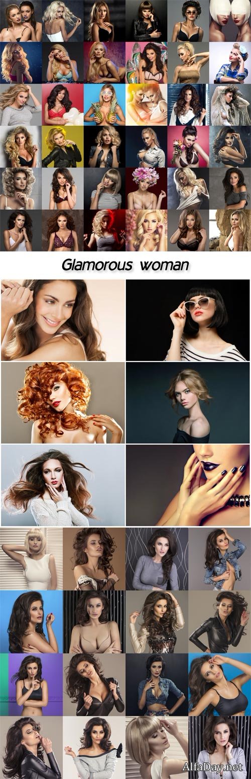 Glamorous fashionable woman