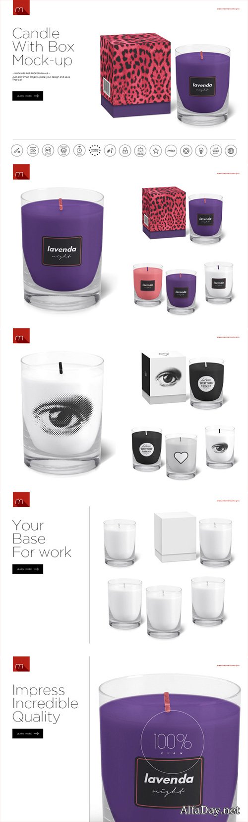 Candle with Box Mock-up - Creativemarket 446277