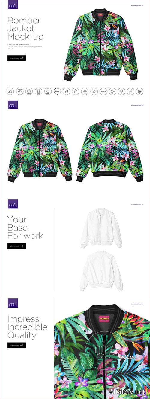Bomber Jacket Mock-up - Creativemarket 476435