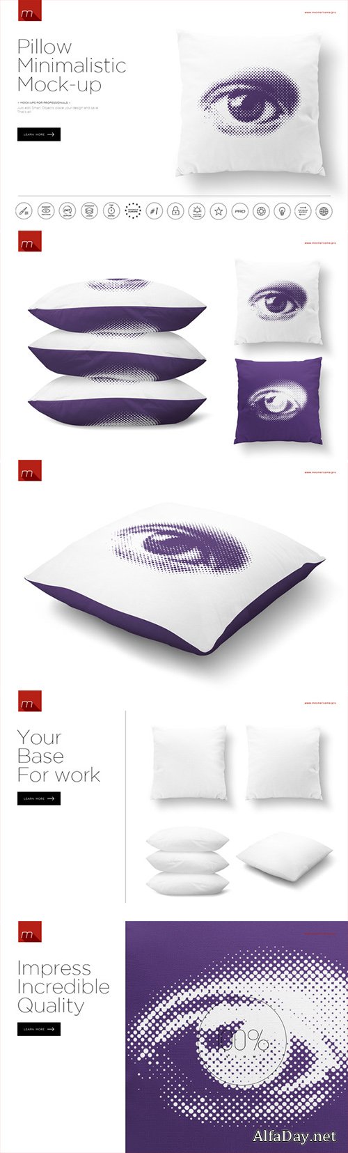 Pillow Minimalistic Mock-up - Creativemarket 446104