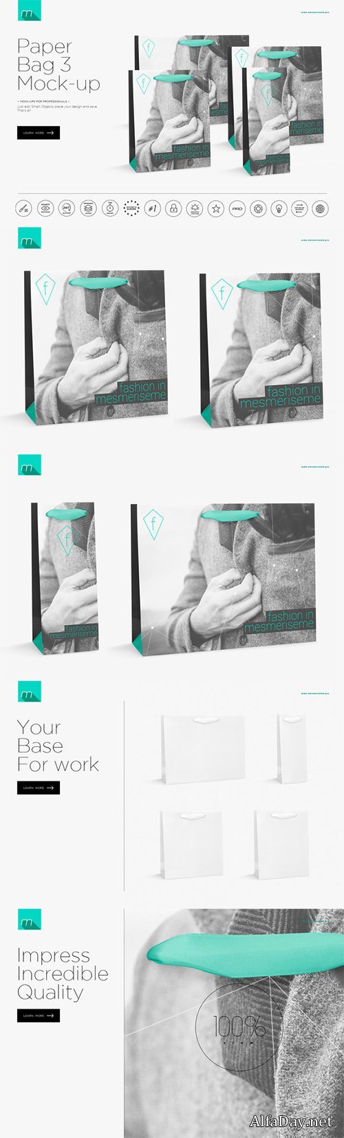 Paper Bag 3 Mock-up - Creativemarket 470816