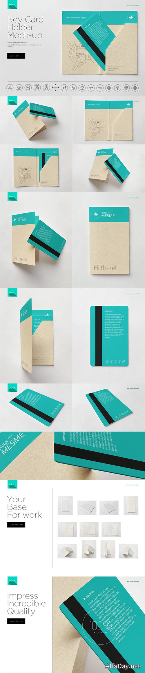 Hotel Key Card Holder Mock-up - Creativemarket 504471