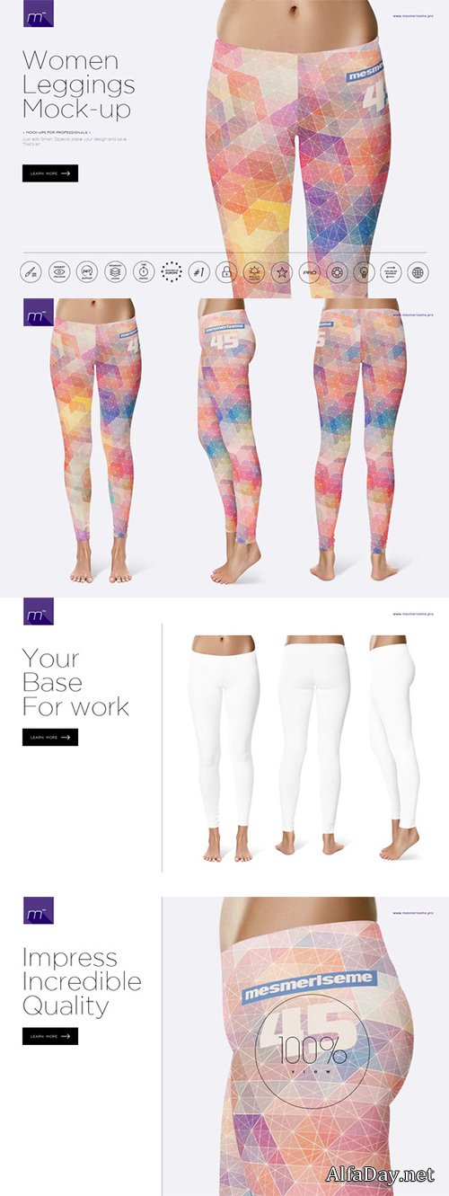 Leggings Mock-up - Creativemarket 445990