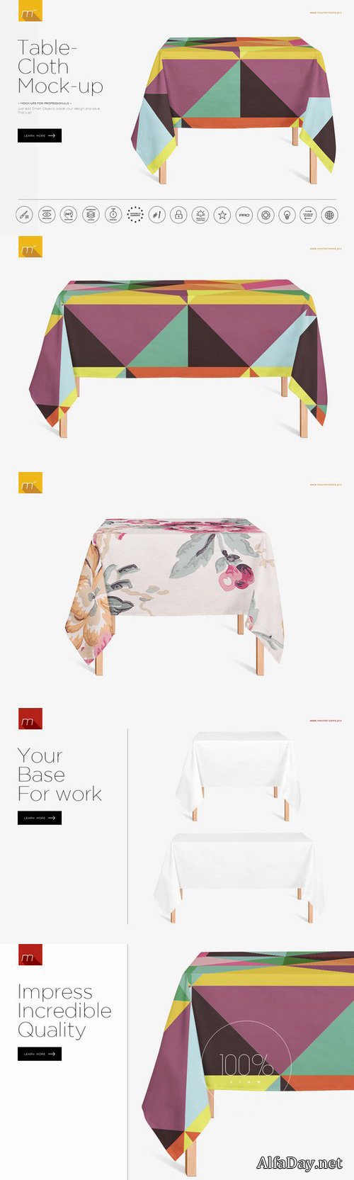 Tablecloth Mock-up - Creativemarket 458382
