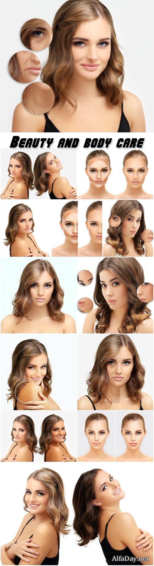 Beauty and body care, beautiful women