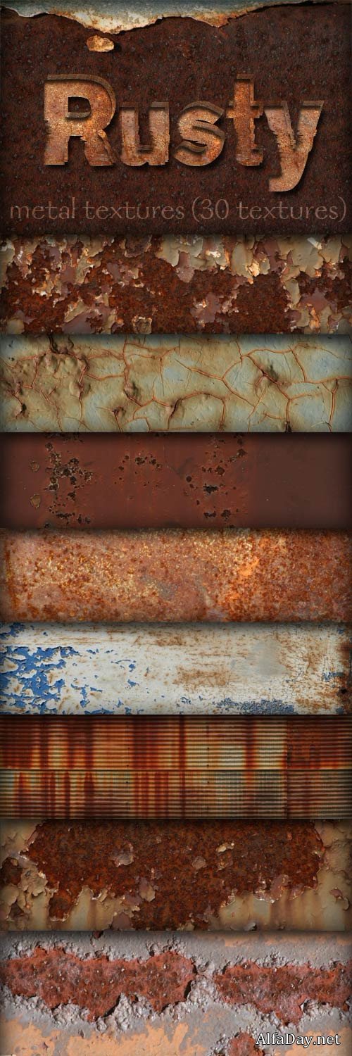 Rusty metal textures (30 textures)