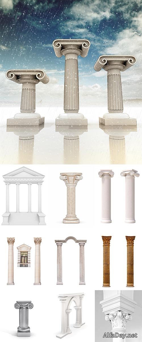 Stock Image Ionic Columns