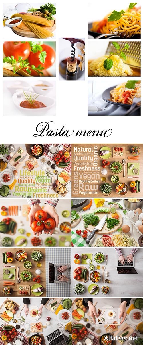 Stock Image Professional chef's hands cooking pasta on a wooden worktop with vegetables