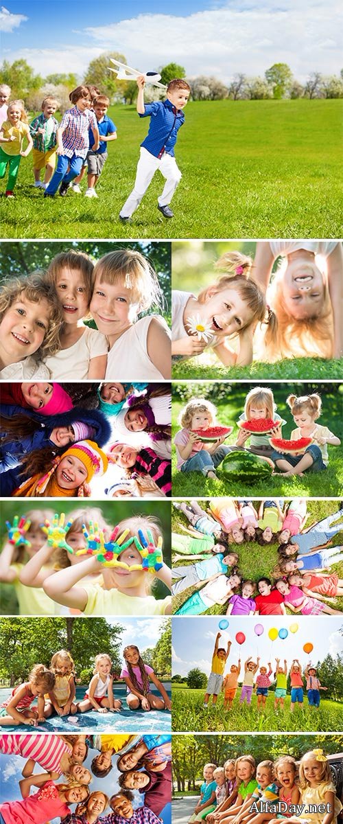 Stock Image Group of happy children
