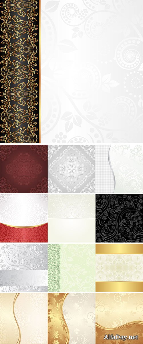 Stock background with floral ornaments vector