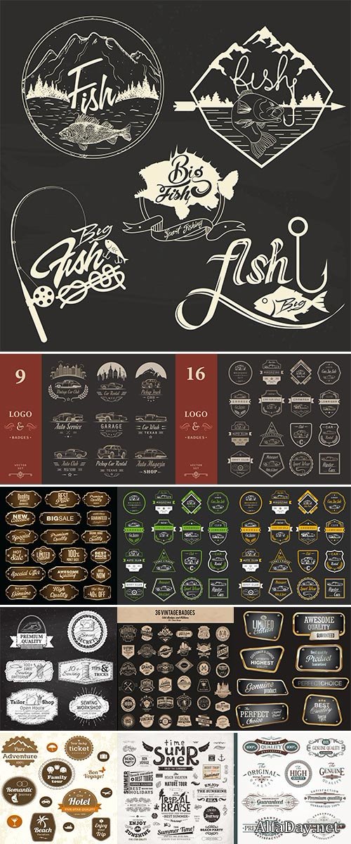Stock Labels badges and emblems vector
