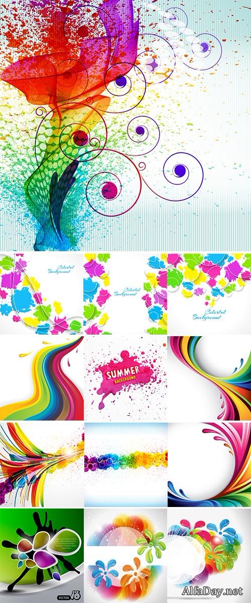 Stock Colorful splash design vector