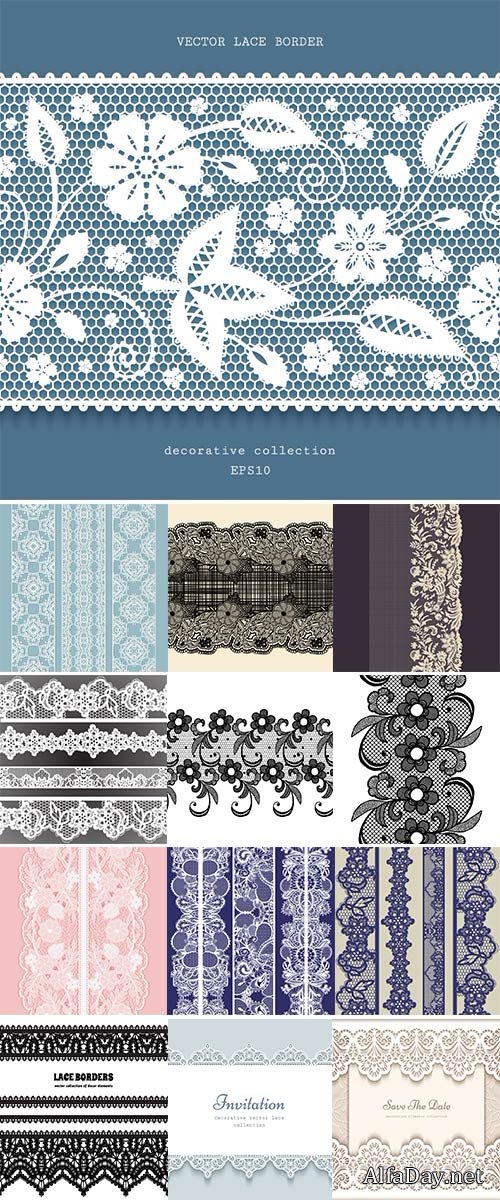 Stock Vintage lacy ornamental ribbon