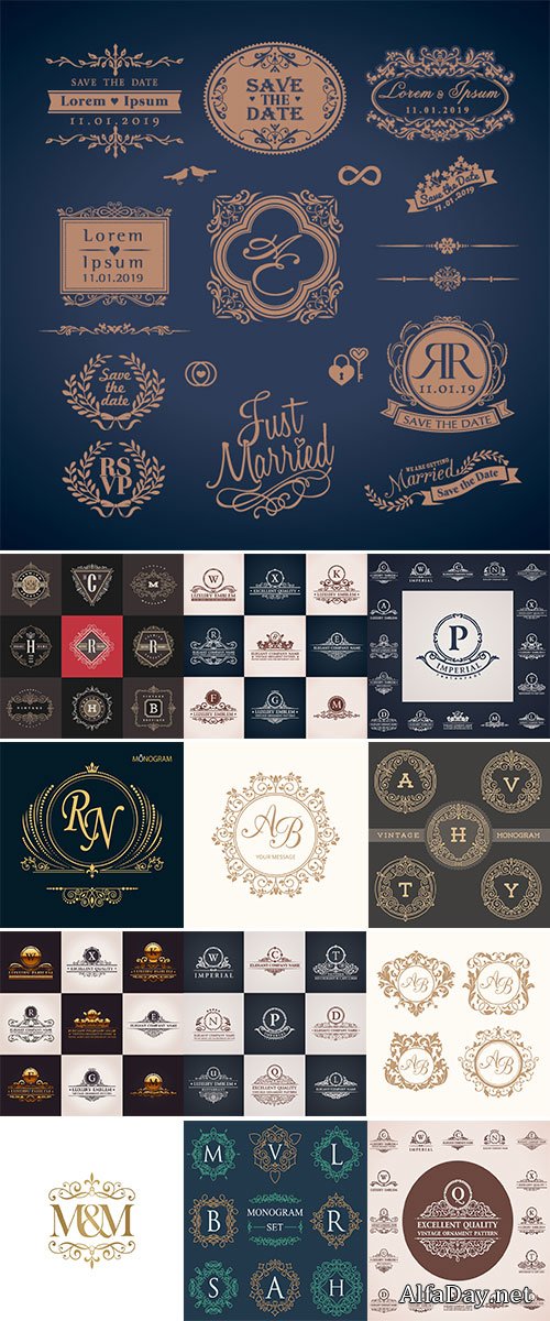 Stock Vector monogram