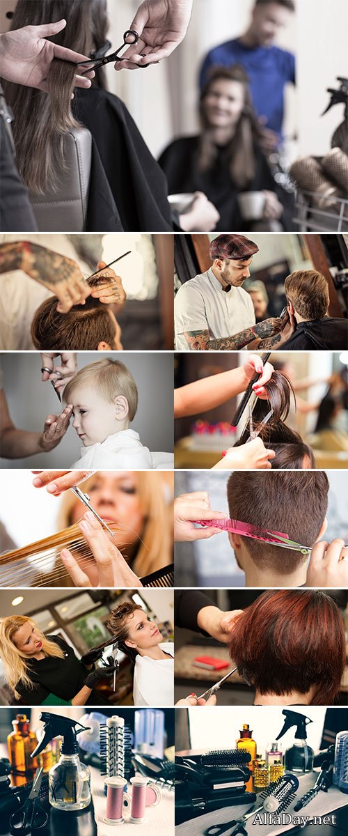 Stock Image Hairdresser with scissors