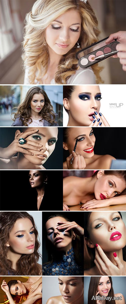 Stock Image Beautiful young woman, makeup