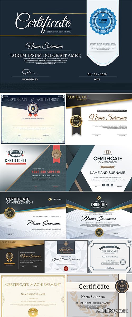Vector certificate template - Stock vectors
