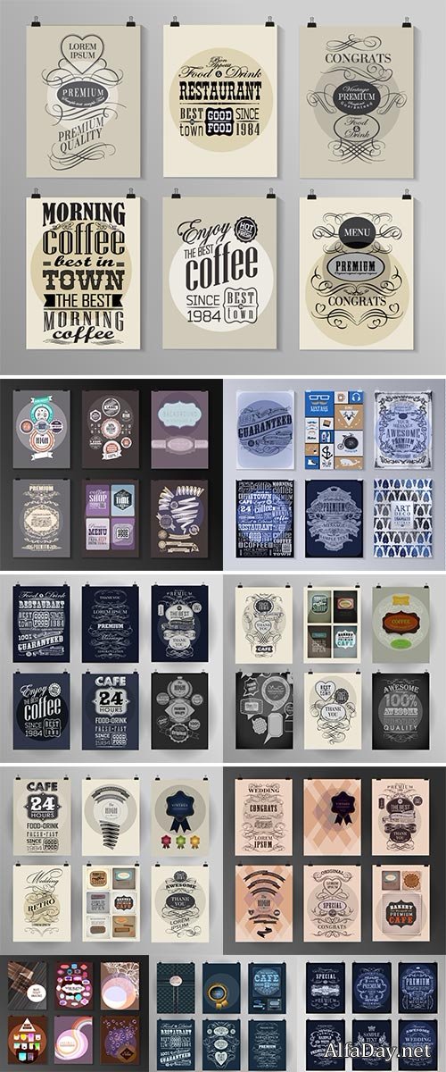 Set of poster, flyer, brochure design templates Stock vector