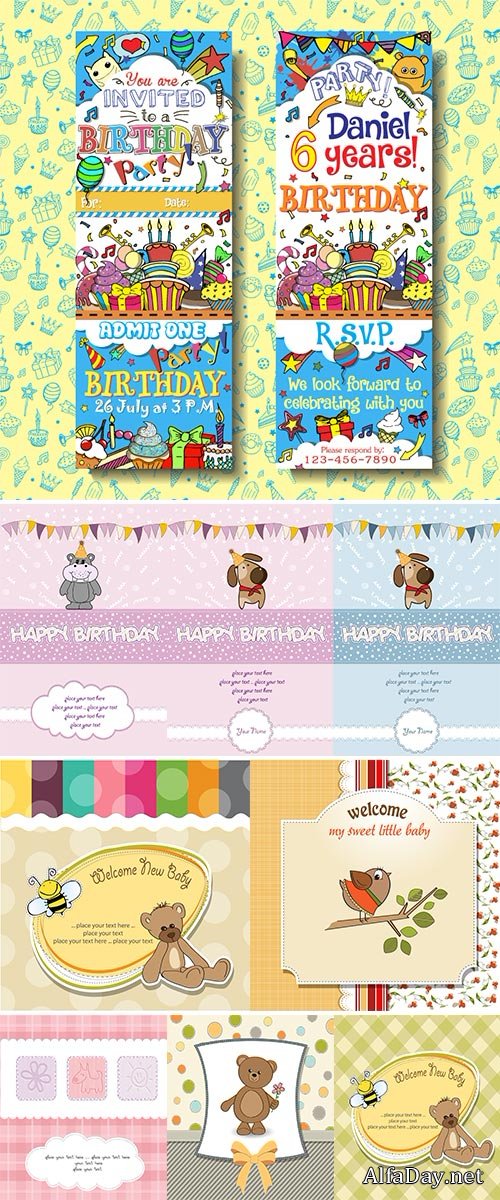 Happy birthday card Stock vector