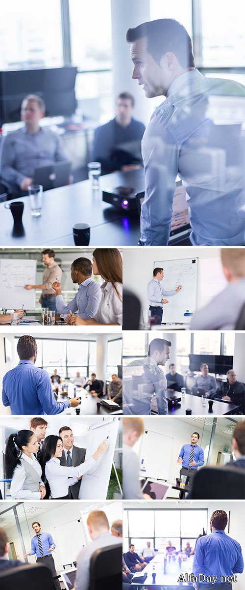 Business man making a presentation at office Stock Images