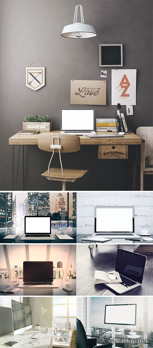 Computer monitor with keyboard  Stock Images