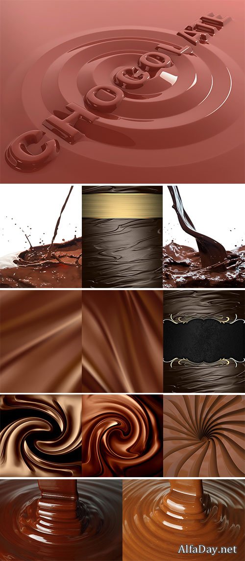 Chocolate cream swirl background Stock Image