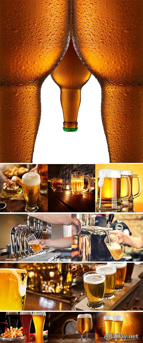 Stock Image beer with hamburgers on restaurant table