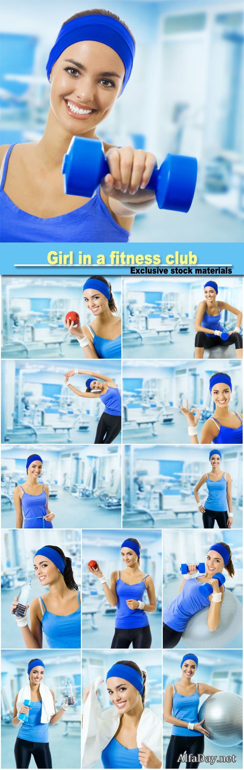 Beautiful girl in a fitness club