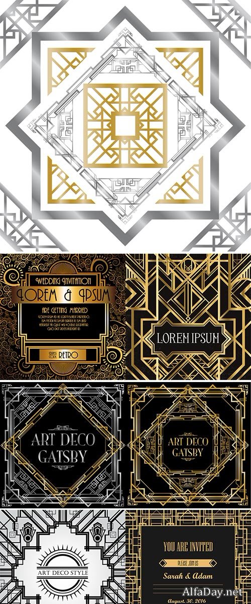 Stock Dark artdeco abstract geometric background