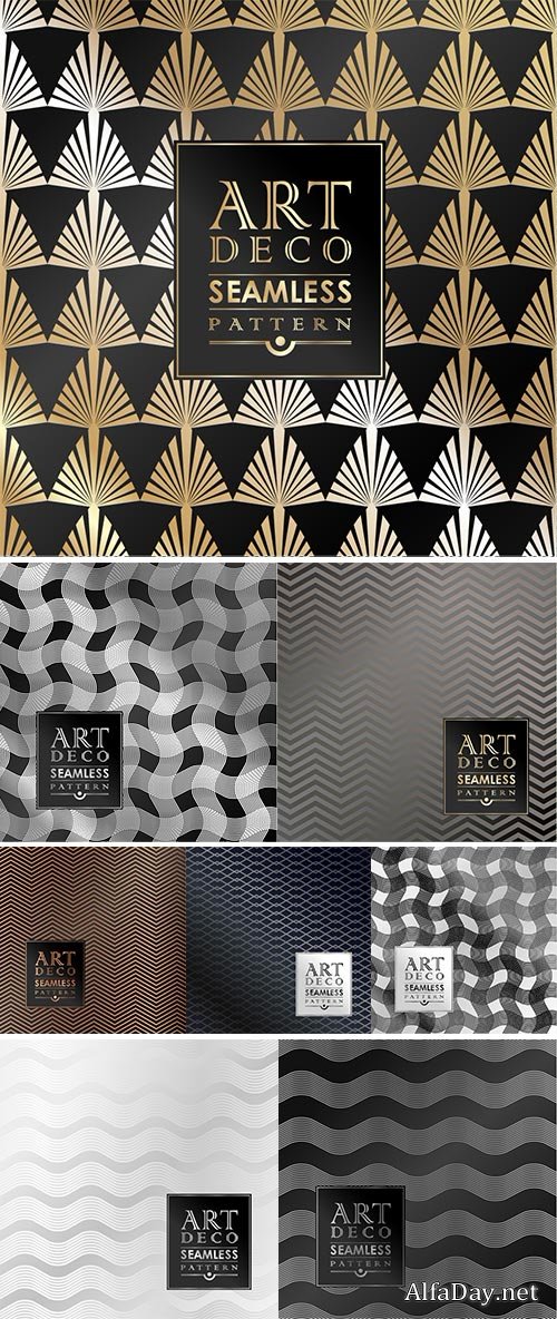 Stock Art Deco seamless vintage wallpaper pattern can be used for invitation vector