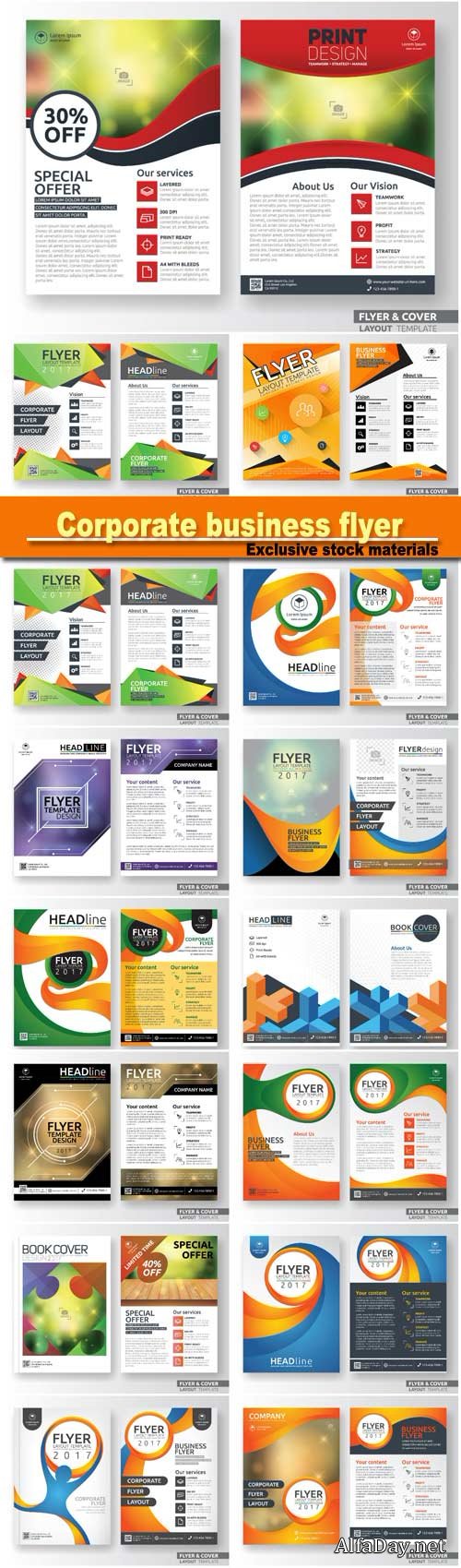 Multipurpose corporate business flyer layout template design