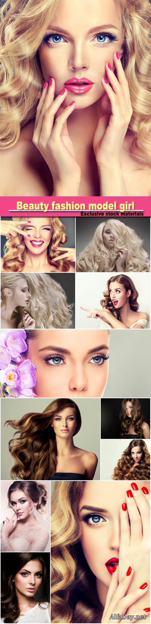 Beauty fashion model girl with bright makeup