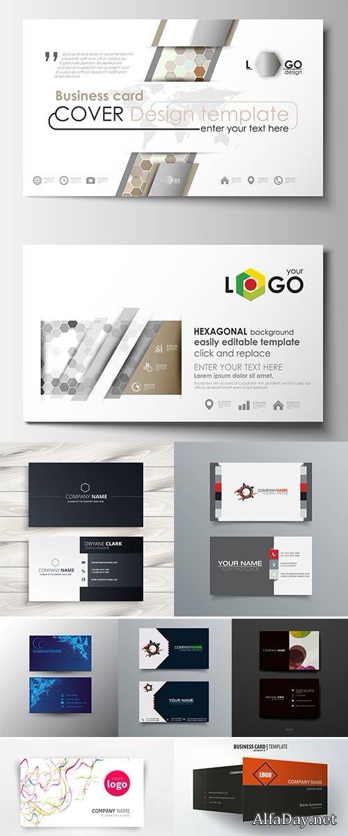Stock Set of Design Business Card Template