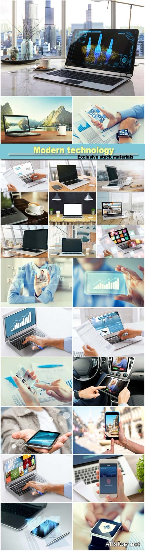 Modern technology, the laptop and the smartphone