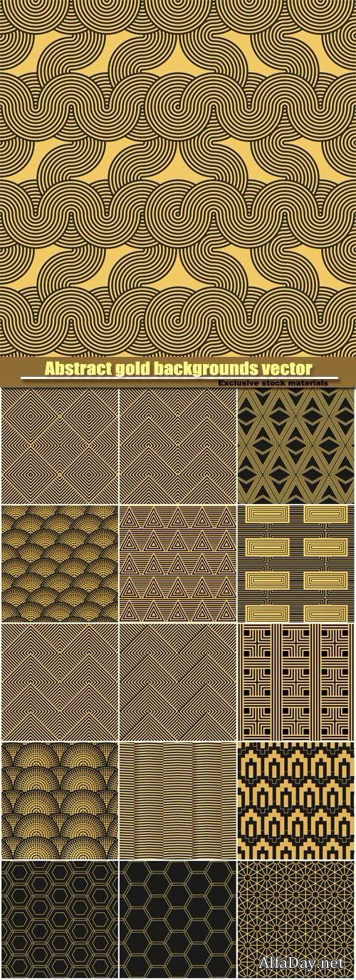 Abstract gold backgrounds vector