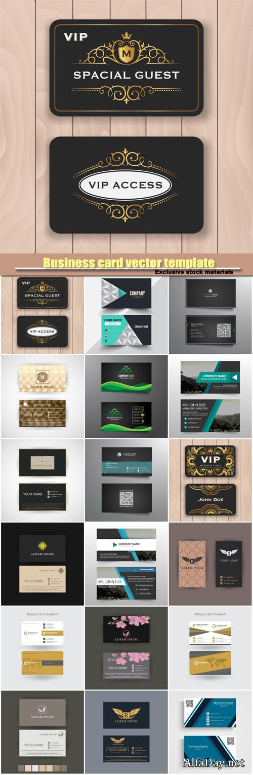 Business card vector template