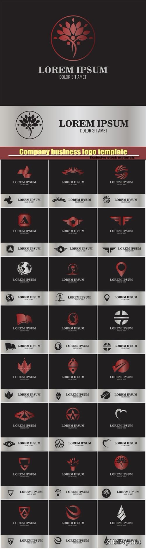 Company business abstract logo template