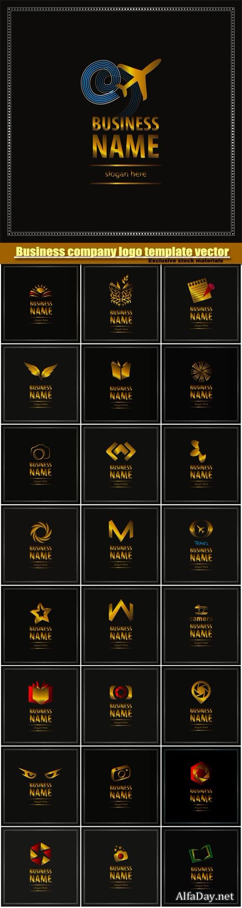 Business company logo template vector